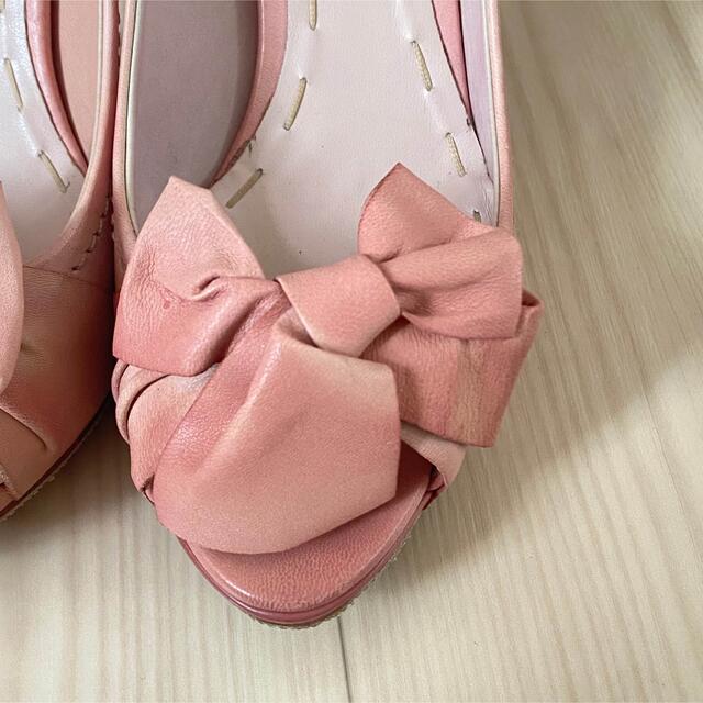 miumiu(ミュウミュウ)の美品　miumiu リボンシューズ　ミュウミュウ　22.5㎝ レディースの靴/シューズ(ハイヒール/パンプス)の商品写真