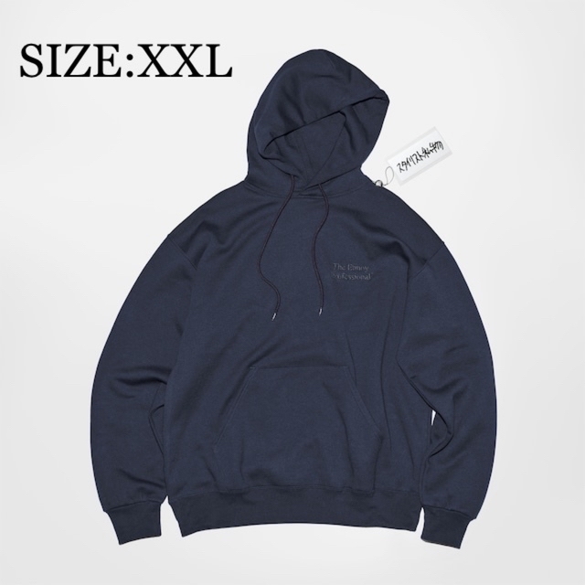 1LDK SELECT(ワンエルディーケーセレクト)のエンノイとスタイリスト私物 HOODIE (NAVY)  刺繍WHITE-XXL メンズのトップス(パーカー)の商品写真