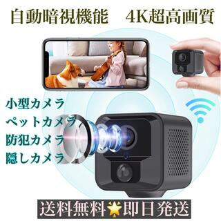 【即日発送】防犯カメラ 小型 ペットカメラ 自動暗視機能4K超高画質(防犯カメラ)