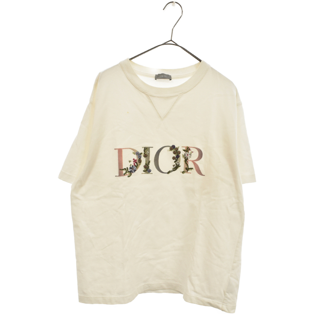 Dior - DIOR ディオール 21SS Oversized Dior Flowers Tee オーバーサイズディオールフラワーズTシャツ 刺繍ロゴ 半袖カットソー ホワイト　113J686A0554