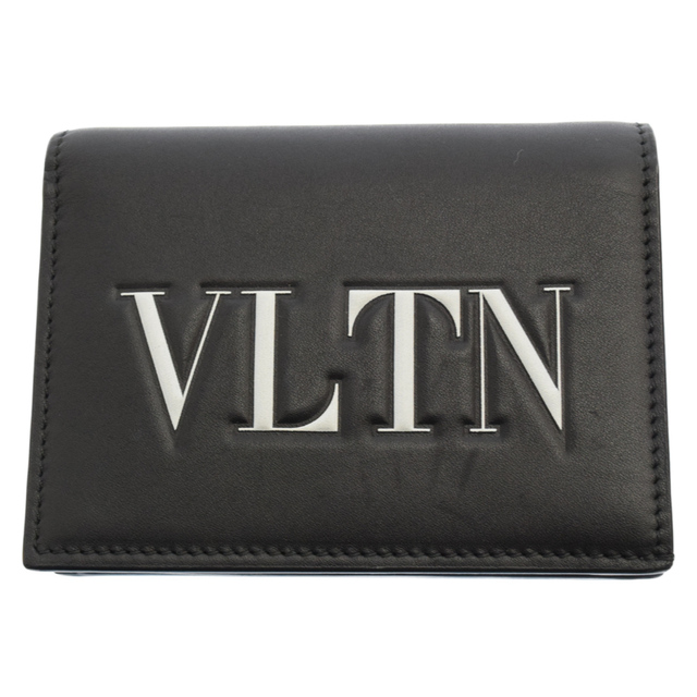 VALENTINO ヴァレンチノ VLTN COMPACT LETHER WALLET QW2P0P39RCH ロゴ コンパクト二つ折り財布 ブラック