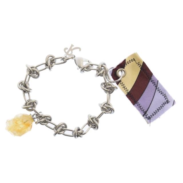 RAF SIMONS ラフシモンズ 21SS Charm bracelet ストーンチャーム付きシルバーブレスレット  211-976-65001-0015