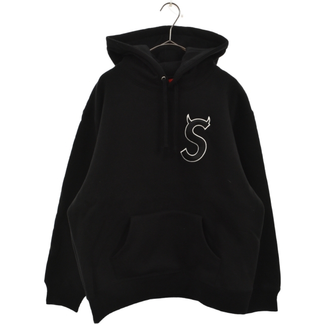 SUPREME シュプリーム 19SS S Logo Colorblocked Hooded Sweatshirt Sロゴ カラーブロックド フーデッドスウェットシャツ パーカー ブラック