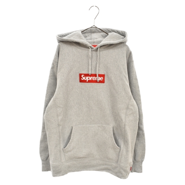 SUPREME シュプリーム 16AW Box Logo Hooded Sweatshirt ボックスロゴプルオーバーパーカー グレー