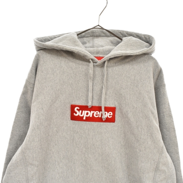 SUPREME シュプリーム 16AW Box Logo Hooded Sweatshirt ボックスロゴプルオーバーパーカー グレー