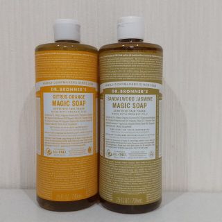 ドクターブロナー(Dr.Bronner)のマジックソープ  サンダルウッド&ジャスミン  シトラスオレンジ  739ml(ボディソープ/石鹸)