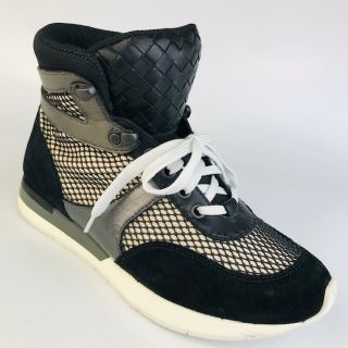 ボッテガヴェネタ(Bottega Veneta)の美品★ボッテガヴェネタ★イントレチャート メッシュ レザー切替スニーカー(36)(スニーカー)