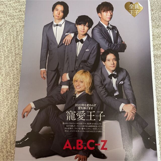 A.B.C-Z(エービーシーズィー)のTVガイド 全員王子グラビア 切り抜き A.B.C-Z エンタメ/ホビーの雑誌(アート/エンタメ/ホビー)の商品写真