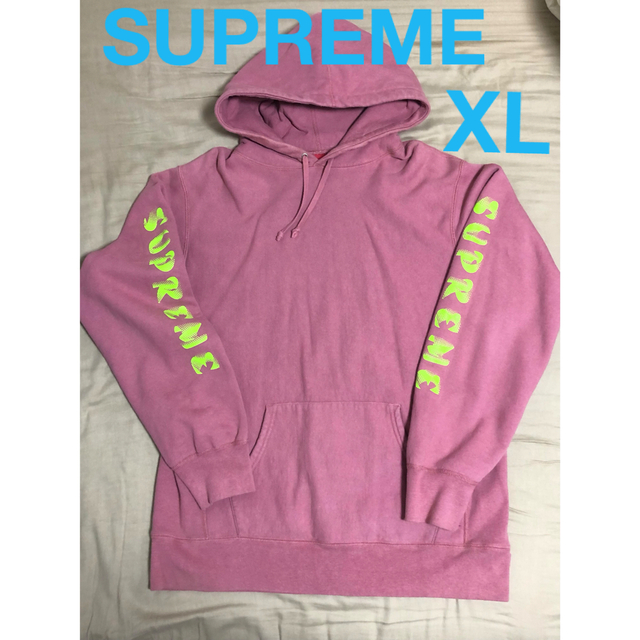 Supreme(シュプリーム)のXL supreme パーカー　ピンク メンズのトップス(パーカー)の商品写真