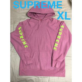 シュプリーム(Supreme)のXL supreme パーカー　ピンク(パーカー)