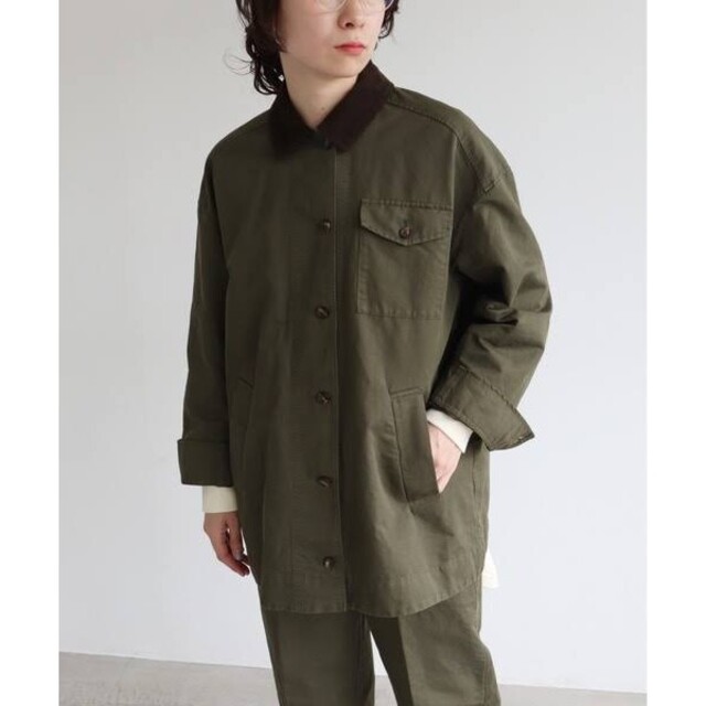 yuni(ユニ)のyuni　高密度サテン 製品染め militaryジャケット レディースのジャケット/アウター(ミリタリージャケット)の商品写真