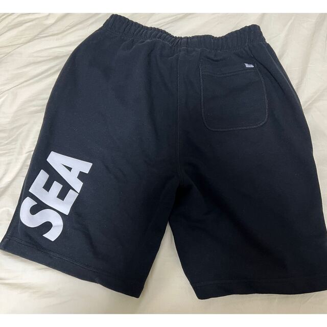 WIND AND SEA(ウィンダンシー)のWIND AND SEA WDS-PT-02　Sweat shorts ブラック メンズのパンツ(ショートパンツ)の商品写真