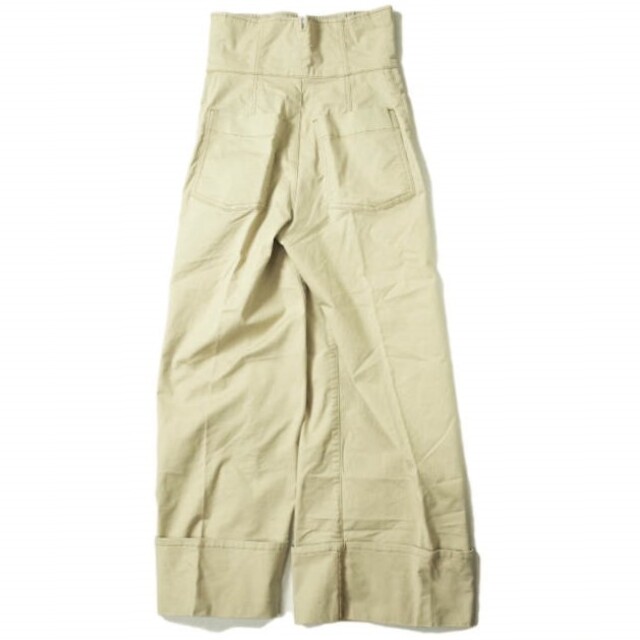 ADAM ET ROPE アダムエロペ 22SS サステナブル チノコルセットパンツ GAS02180 36 ベージュ ワイド ハイウエスト ボトムス【中古】【ADAM ET ROPE】