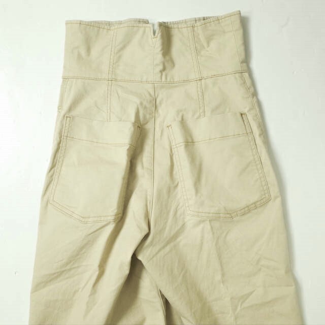 ADAM ET ROPE アダムエロペ 22SS サステナブル チノコルセットパンツ GAS02180 36 ベージュ ワイド ハイウエスト ボトムス【中古】【ADAM ET ROPE】