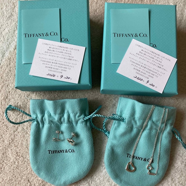 Tiffany ティファニー　オープンハート　ネックレス ピアス　セット