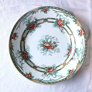 【美品】sarreguemines フランス　アンティーク　プレート　多色刷り(陶芸)