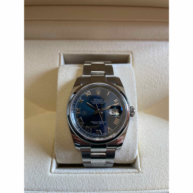 『1年保証』 ロレックス　デイトジャスト 36 116200 ブルーローマン 腕時計(アナログ)