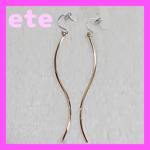 ete エテ pt900 k18WG ライン ピアス www.termasbryant.com