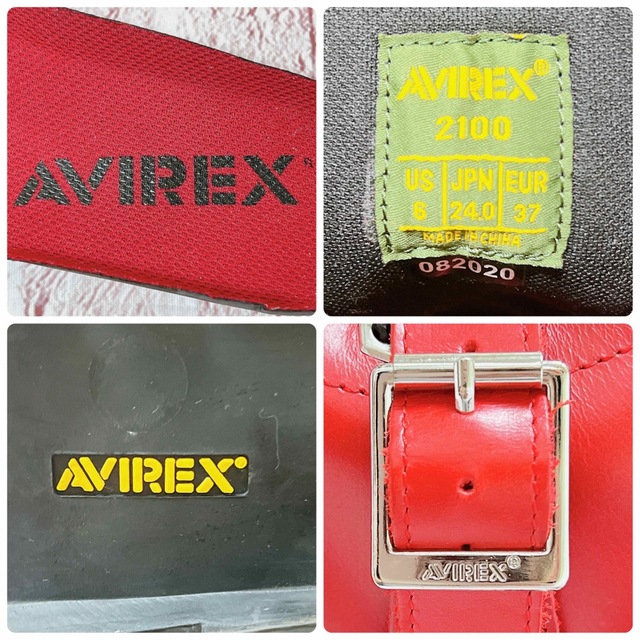 AVIREX(アヴィレックス)の【ほぼ新品】AVIREX アヴィレックス 2100 YAMATO RED 24 レディースの靴/シューズ(ブーツ)の商品写真