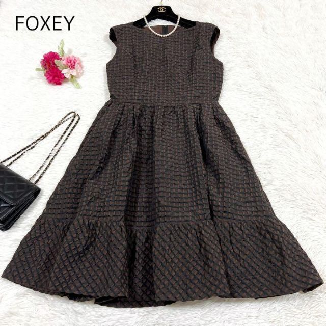 未使用品】 FOXEY - FOXEY ワンピース ドレス Pave Chocolate 2020年