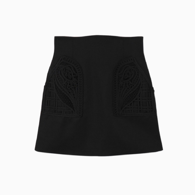 新品mame Wool High Waisted Mini Skirt