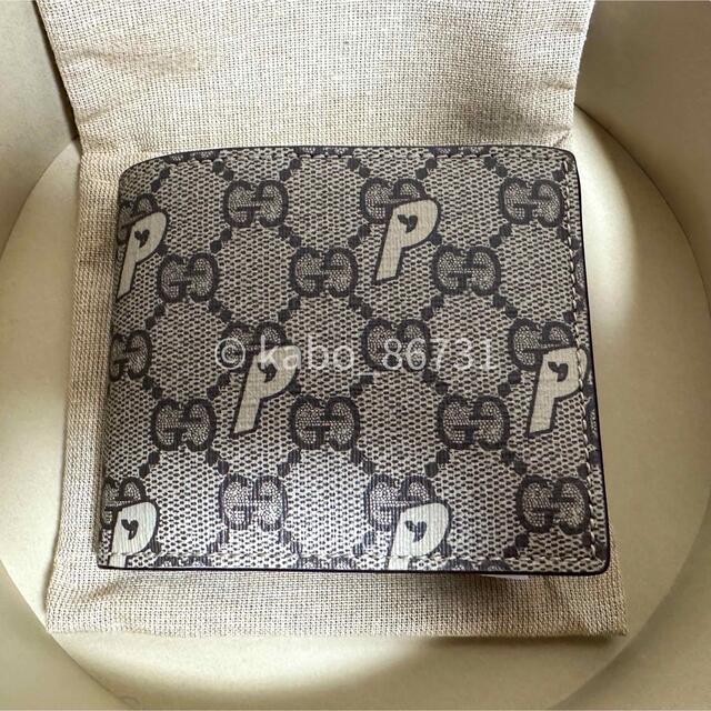 信頼】 Gucci - 二つ折りウォレット キャンバス GG-Pスプリーム Gucci Palace 折り財布 -  