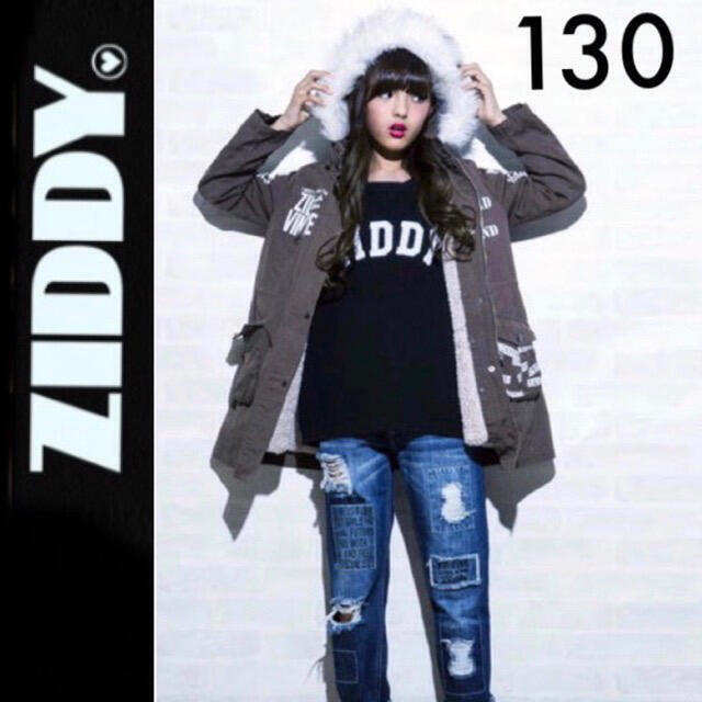 ZIDDY(ジディー)の１回着☆ZIDDYボアライナー付きモッズコート130ジディバイラビットJENNI キッズ/ベビー/マタニティのキッズ服女の子用(90cm~)(コート)の商品写真