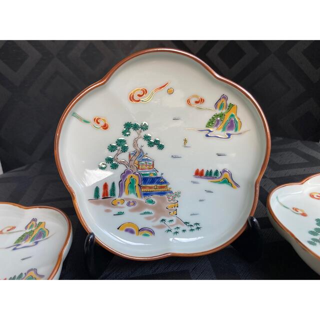 其泉 色絵山水 梅型銘々皿揃 5枚 | yoshi-sushi.ca