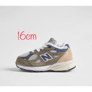 ニューバランス(New Balance)のNEW BALANCE IC990TO3-INFANTS OLIVE 16cm(スニーカー)