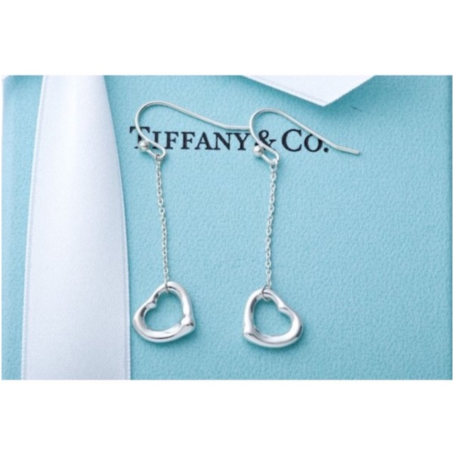 TIFFANY&Co. ティファニー オープンハート ドロップピアス mqEsjOgP7x
