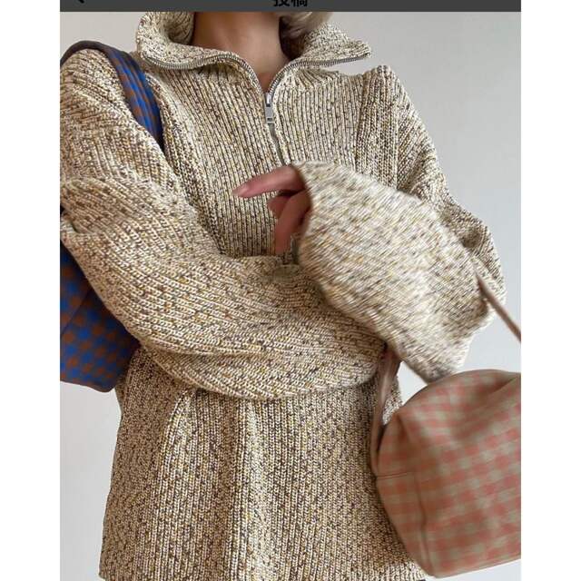 専用searoomlynn ネップミックスZipプルオーバー ニット新品 肌触りが