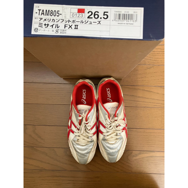 asics(アシックス)のアシックス　アメフトシューズ　ミサイルFX2 TAM805 (0123) スポーツ/アウトドアのスポーツ/アウトドア その他(アメリカンフットボール)の商品写真