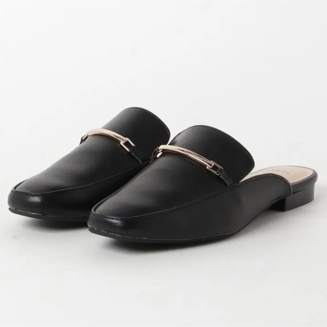 minia(ミニア)の✨大特価✨minia ビットローファー Lサイズ バブーシュ BLACK 美品 レディースの靴/シューズ(ローファー/革靴)の商品写真