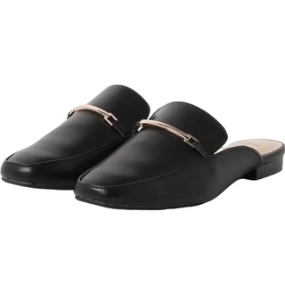 ミニア(minia)の✨大特価✨minia ビットローファー Lサイズ バブーシュ BLACK 美品(ローファー/革靴)
