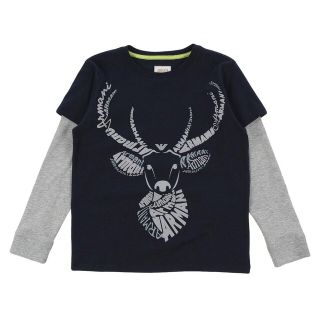 アルマーニ ジュニア(ARMANI JUNIOR)のアルマーニジュニア　ロンT　重ね着風　6A 118(Tシャツ/カットソー)