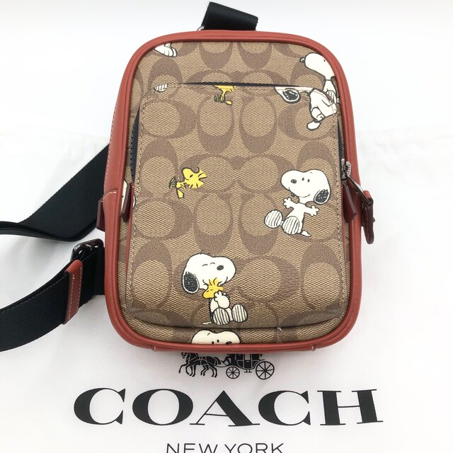 ポケットいっぱい ⭐️COACH ピーナッツ スヌーピー 2way ボディバッグ