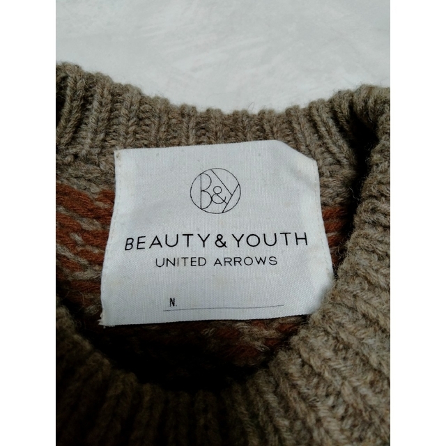 BEAUTY&YOUTH UNITED ARROWS(ビューティアンドユースユナイテッドアローズ)の小難　ユナイテッドアローズ　ビューティー＆ユース　M　ウールニット メンズのトップス(ニット/セーター)の商品写真
