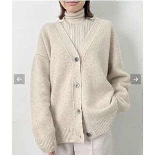 アパルトモンドゥーズィエムクラス(L'Appartement DEUXIEME CLASSE)のOversize Knit Cardigan  ベージュ(カーディガン)