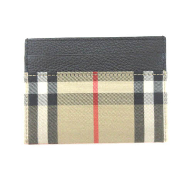 バーバリー BURBERRY 名刺入れ   ノバチェック ブラック レザー