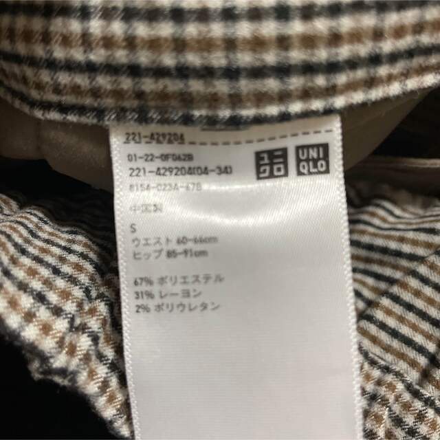 UNIQLO(ユニクロ)のUNIQLO チェックワイドパンツ レディースのパンツ(カジュアルパンツ)の商品写真