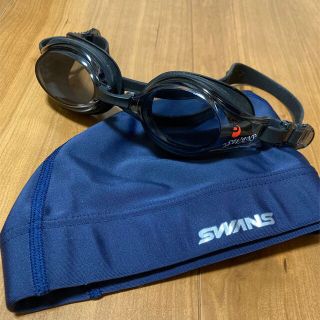 スワンズ(SWANS)のがーこ様専用★SWANS ゴーグル&スイムキャップ(マリン/スイミング)