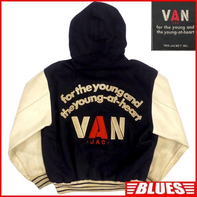 人気新作登場 VAN Jacket スタジャン 古着 VAN JACKET ブルゾン 革 L ヴァンヂャケット 紺の通販 by BLUES's  shop｜ヴァンヂャケットならラクマ