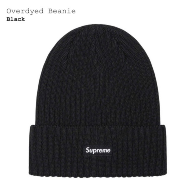 Supreme(シュプリーム)のOverdyed Beanie Black メンズの帽子(ニット帽/ビーニー)の商品写真