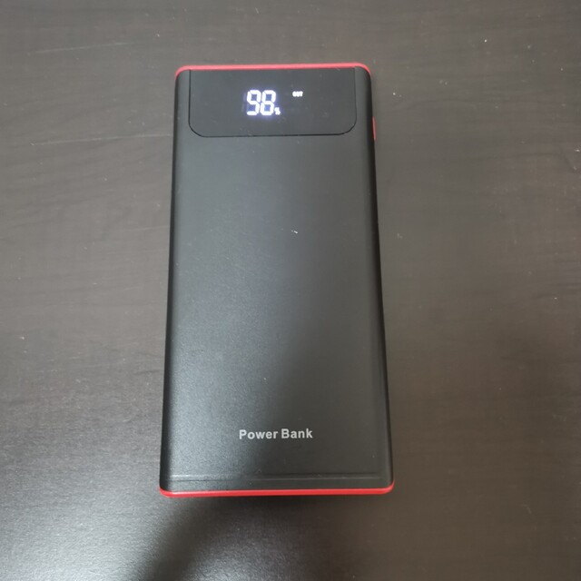 モバイルバッテリー 大容量25000mAh PSE認証済 (Black&Red) スマホ/家電/カメラのスマートフォン/携帯電話(バッテリー/充電器)の商品写真