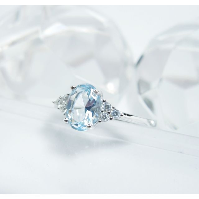 約14号 アクアマリン リング 指輪 新品 Created Aquamarine レディースのアクセサリー(リング(指輪))の商品写真