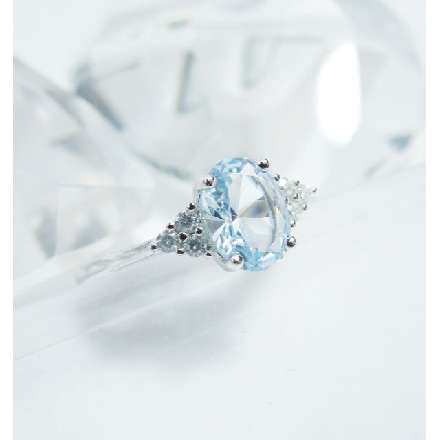 約14号 アクアマリン リング 指輪 新品 Created Aquamarine レディースのアクセサリー(リング(指輪))の商品写真