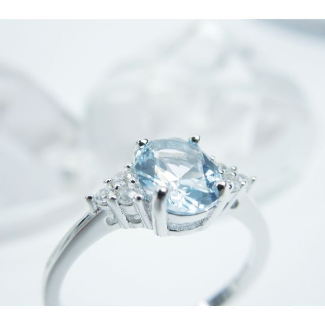 約14号 アクアマリン リング 指輪 新品 Created Aquamarine レディースのアクセサリー(リング(指輪))の商品写真