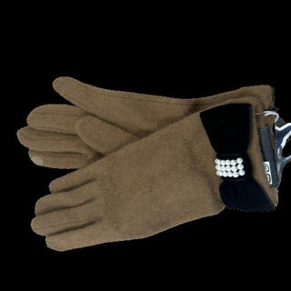 アガタ(AGATHA)の新品♡ブラウン♡リボン♡パール ニット手袋(手袋)