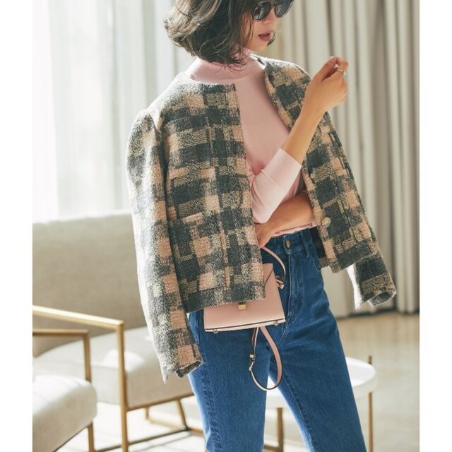 新品】SEVENTEN♡セブンテン ツイードジャケット(グレー) 最新の