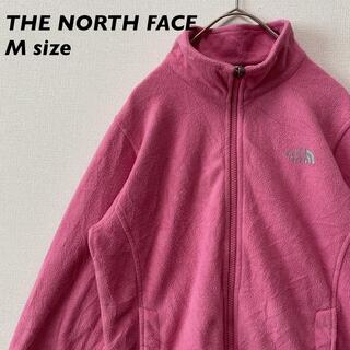 ザノースフェイス(THE NORTH FACE)のノースフェイス　フリースジャケット　刺繍ロゴ　フルジップ　ピンク色　ガールズ(ブルゾン)